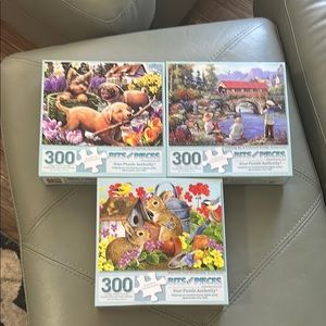 Bits and Pieces 300-Piece Puzzle Trio